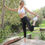 Thumbnail: l'Espace Low-Waisted Capri Leggings With Mesh Panels and Reflective Strips