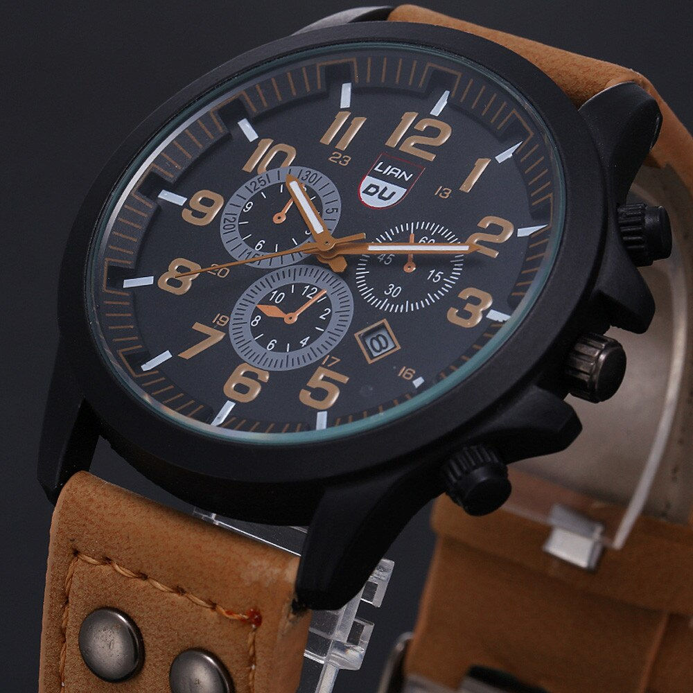 Vintage Classic Watch Men Watches Stainless Steel  Army Relogio Masculino Reloj