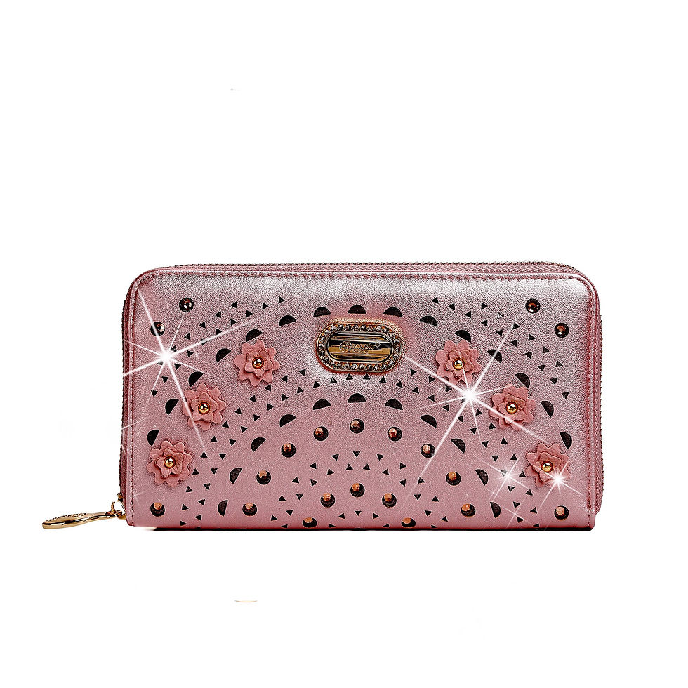 Thumbnail: Rosè Twinkle Star Womens Mini Phone Bag and Wallet Multiple Pockets