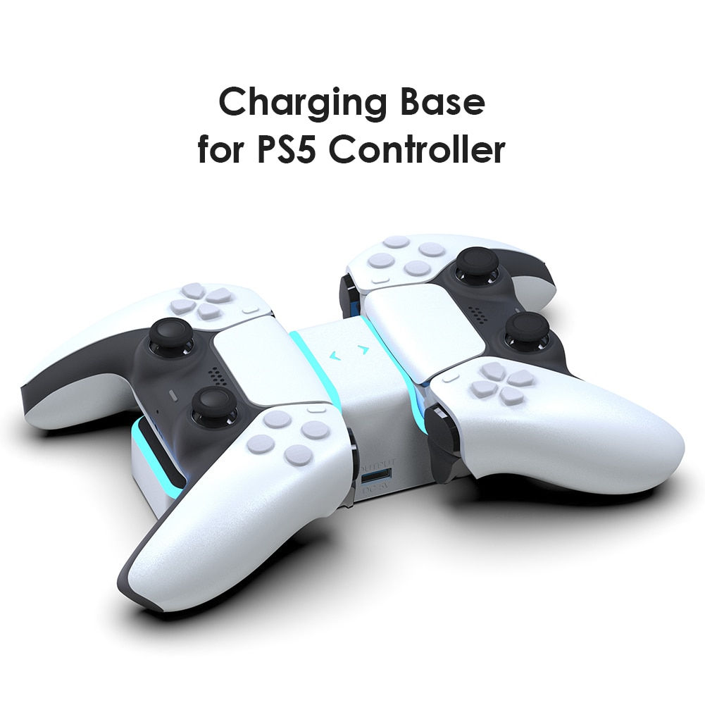 For PS5 Controller Charger Dual USB Fast Charging Dock Station Stand With USB