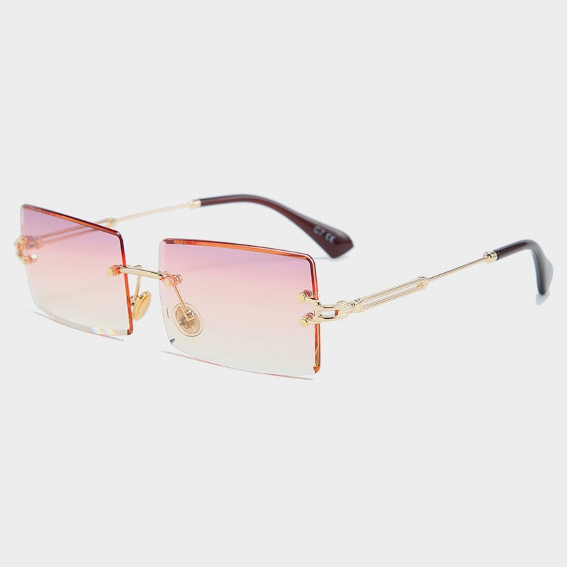Thumbnail: Trendy Small Rectangle Sun Glasses Summer Traveling Style UV400