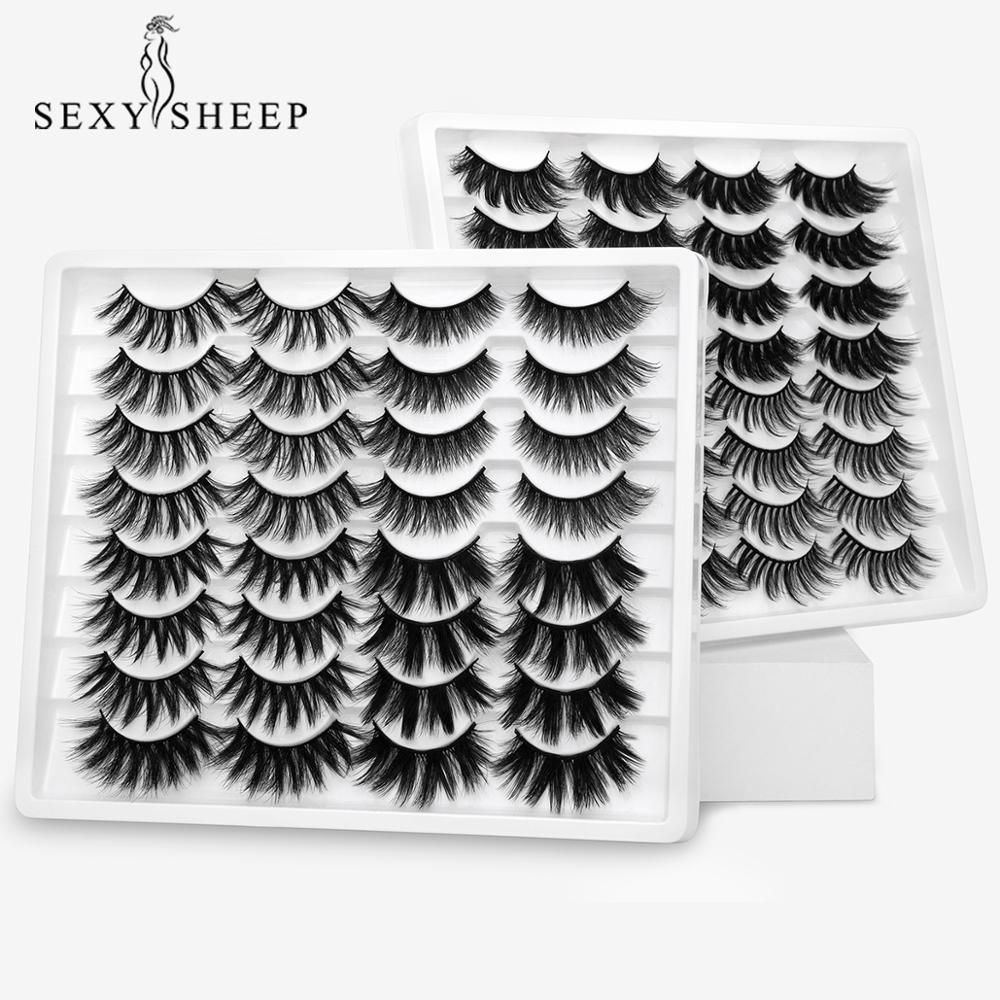 16Pairs Eyelashs Natural Faux Mink Eyelashes Thick HandMade Fake Lashes Volume