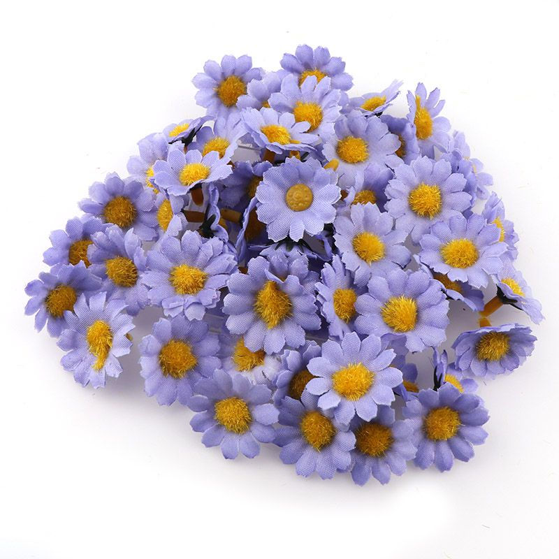 Thumbnail: 100pc/Lot  2.5cm Mini Daisy Decorative Flower Artificial Silk Flowers Party
