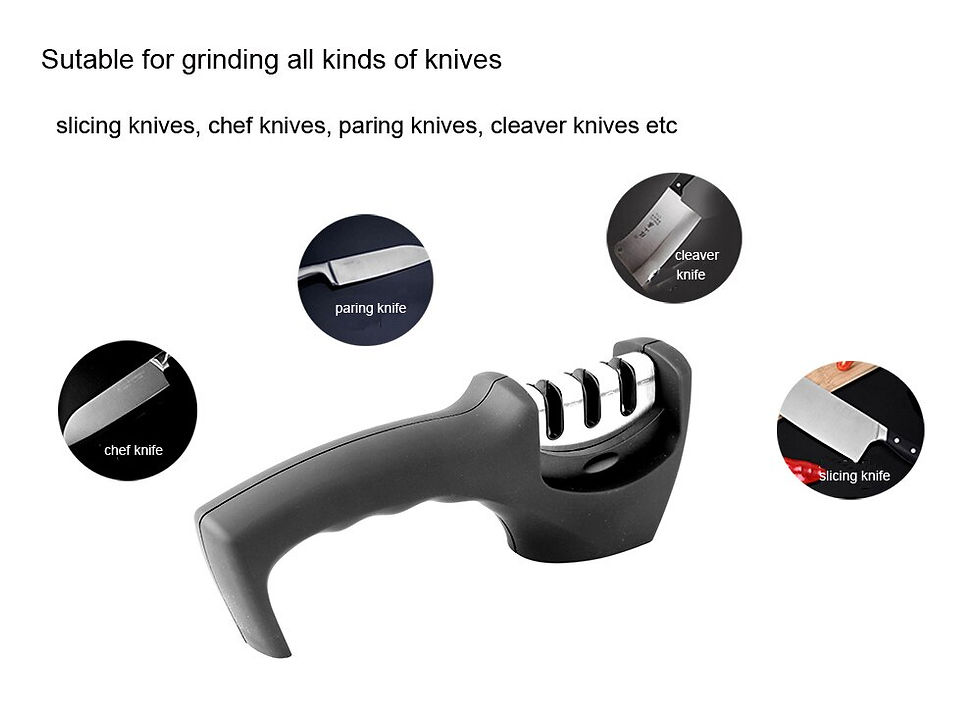 Thumbnail: Knife Sharpener for Ceramic, Steel, Straight and Serrated Knives & Scissors