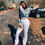 Miniature : Street Style Gray Sweatpants for Women Drawstring Casual Extra Long