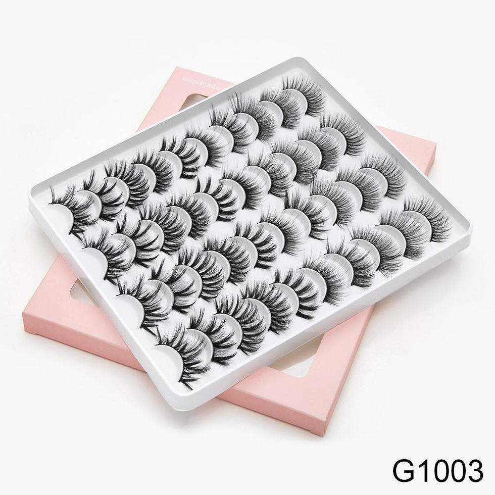 Thumbnail: 8/20 Pairs 3D Mink Lashes Natural False Eyelashes Dramatic Volume Fake Lashes