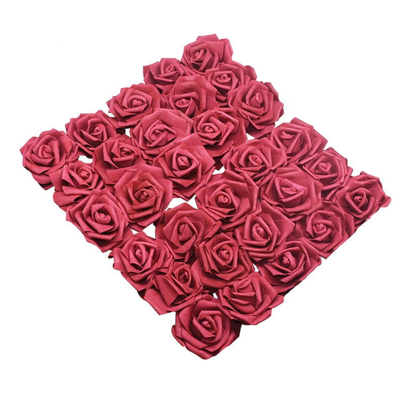Thumbnail: 10/20/30Pcs 8CM PE Foam Rose Flowers Head