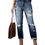 Thumbnail: Ripped High Waist Retro Jeans for Women Mom Jeans Denim Pants Loose Hole