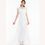 Thumbnail: Black Long Evening Dress Cheap Scoop Neck Short Sleeves Lace Wedding Party