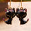 Thumbnail: New Fashion Simulated Pearls Pendientes Bijoux Angel Wings Leaf Feather Flowers