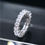 Thumbnail: Handmade Eternity Promise Crystal Ring AAA Cz Zircon Engagement Wedding Band