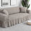Thumbnail: Solid Color Elastic Sofa Cover for Living Room Printed Plaid Stretch Sectional