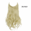 Thumbnail: No Clip Wave Halo Hair Extensions Ombre Synthetic Natural Black Blonde Pink