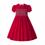 Thumbnail: Pettigril Red Smocked Dress Summer Christmas Dress Girl With Puff Sleeve