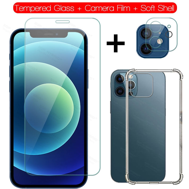 Thumbnail: For iPhone 12 11 Pro Max 3in1 Transparent Case