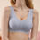 Thumbnail: 2 Pcs Latex Seamless Bra Women Underwear Cooling Gathers Shock-Proof Fashion