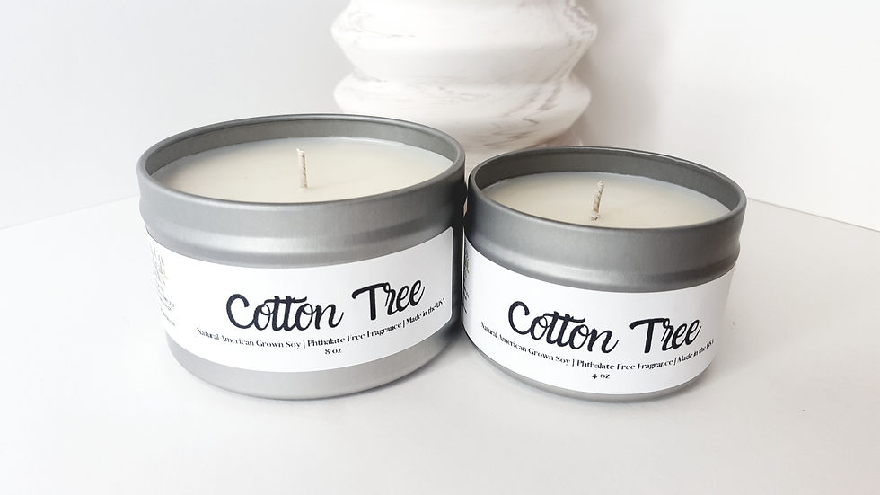 Thumbnail: Cotton Tree Scented Natural Soy Candle | Hand-Poured and Hand-Crafted
