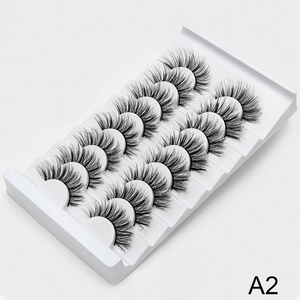 Thumbnail: 8/20 Pairs 3D Mink Lashes Natural False Eyelashes Dramatic Volume Fake Lashes