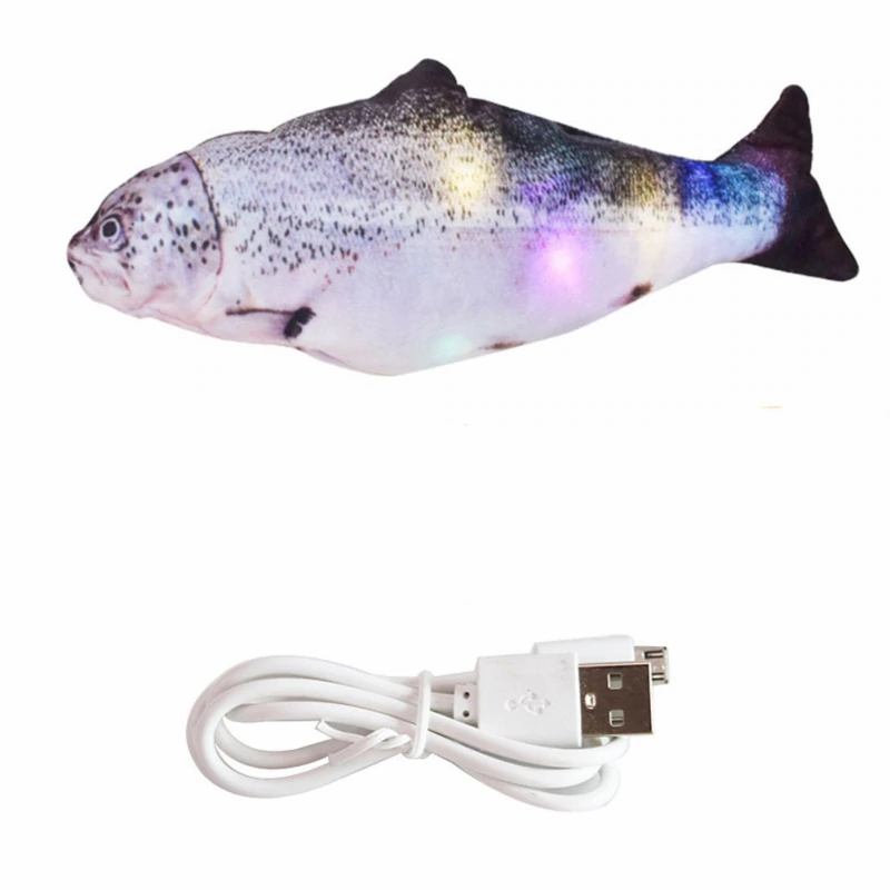 Thumbnail: 30CM Electronic Pet Cat Toy Electric USB Charging Simulation Fish Toys