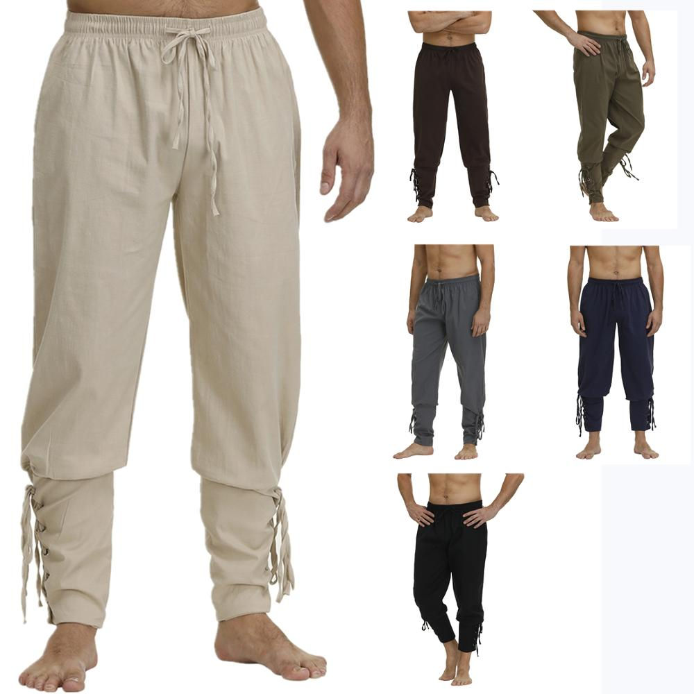 Pirate Pants for Men Viking Cosplay Renaissance Medieval Gothic Pants Pirate
