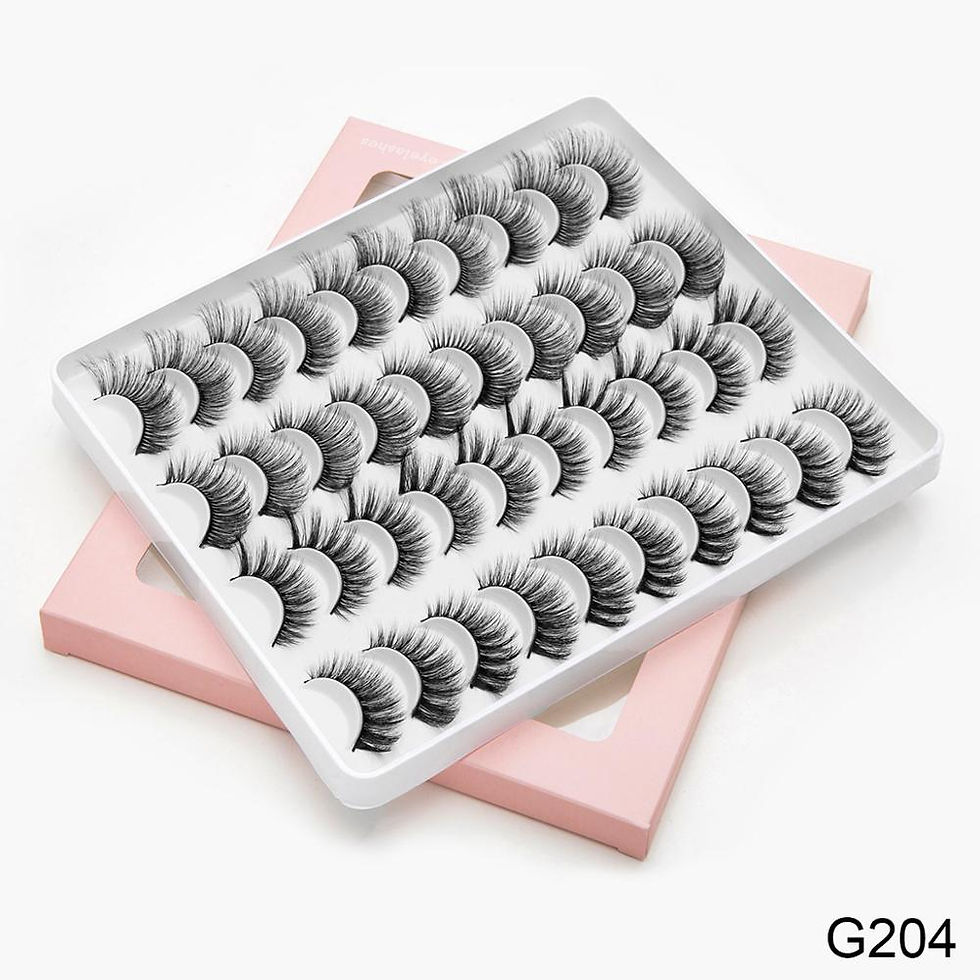 Thumbnail: 8/20 Pairs 3D Mink Lashes Natural False Eyelashes Dramatic Volume Fake Lashes