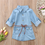 Thumbnail: Girls Denim Short Mini Dress Toddler Jean Long Sleeve Casual