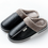 Thumbnail: Leather Thick With Plush Home Waterproof Flats Warm Shoes Non-Slip Slippers