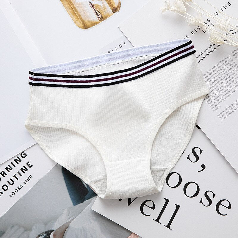 Thumbnail: Solid Women Underwear Female Striped Breathable Seamless