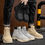 Thumbnail: Vintage High Quality Leather Boots Male Spring Casual Motorcycle Ankle Botas