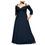 Thumbnail: Evanese Women's Plus Size Elegant Long Formal Evening Dress With 3/4 Sleeves