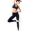 Thumbnail: Athletique Low-Waisted Ribbed Leggings With Hidden Pocket and Mesh Panels