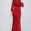 Thumbnail: Plus Size Lace Mermaid Long Evening Dress Elegant 3/4 Sleeve Gowns With Sashes
