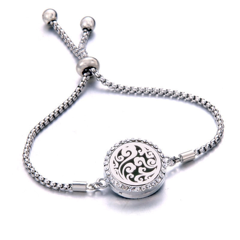 Thumbnail: Bracelet Essential Oil Diffuser Aromatherapy Locket Bracelet Tree of Life