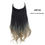 Thumbnail: No Clip Wave Halo Hair Extensions Ombre Synthetic Natural Black Blonde Pink