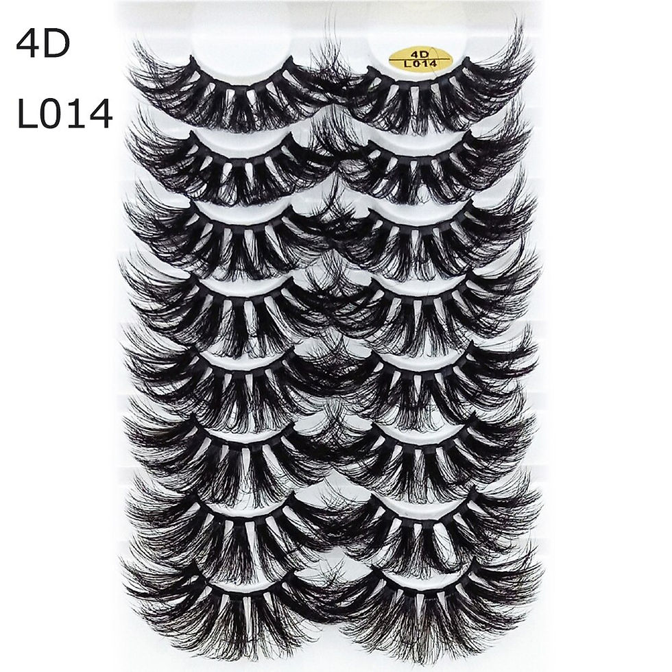 Thumbnail: 8 Pairs 3D Mink False Eyelashes Natural Wispy Fluffy Dramatic Volume Fake Lashes