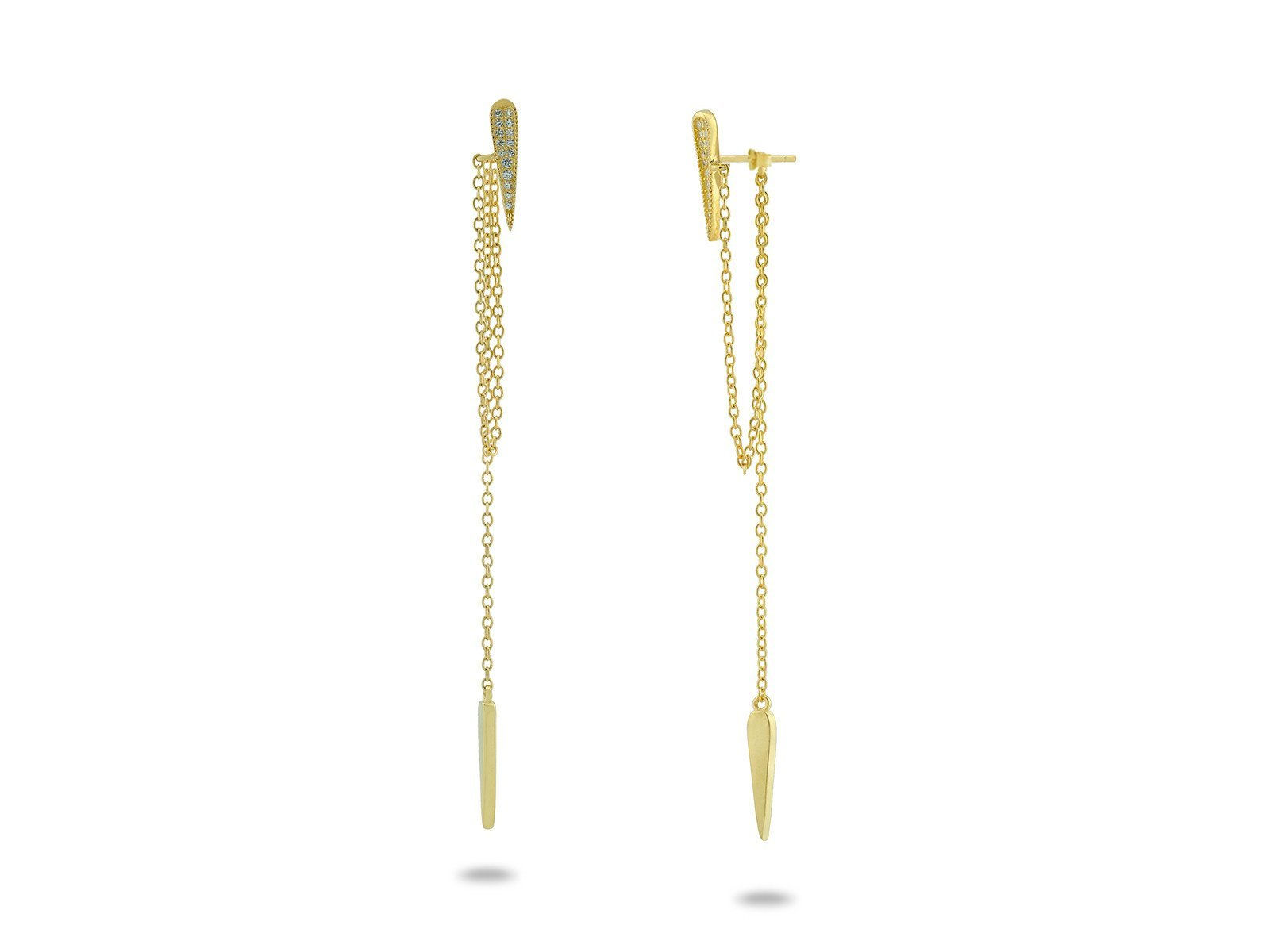 Sparkling Golden Comet Earrings