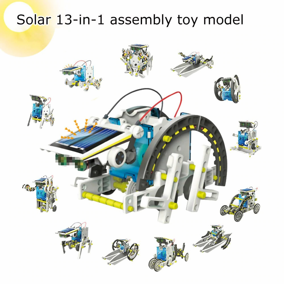 Thumbnail: Solar Robots 13 in 1 Convertible Robot Kit Educational DIY Robotics Kit Solar