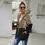 Miniatyrbild: Leopard Hoodies Casual Zipper Long Sleeve Hoodie Fashion Top Warm Coat