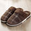 Thumbnail: Men Suede Gingham Short Plush Indoor Shoes Non Slip Cozy Velvet Waterproof Fur