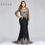 Thumbnail: Plus Size 26W Mermaid Lace Long Sleeve Evening Dress Beaded Crystals