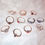 Thumbnail: Sweet Heart Flower Cubic Zircon Adjustable Rings Bague Jewelry