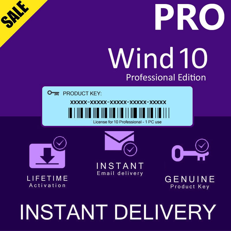 WIND 10 PRO PROFESSIONAL GENUINE LICENSE KEY - Instant Delivery 3 Minute