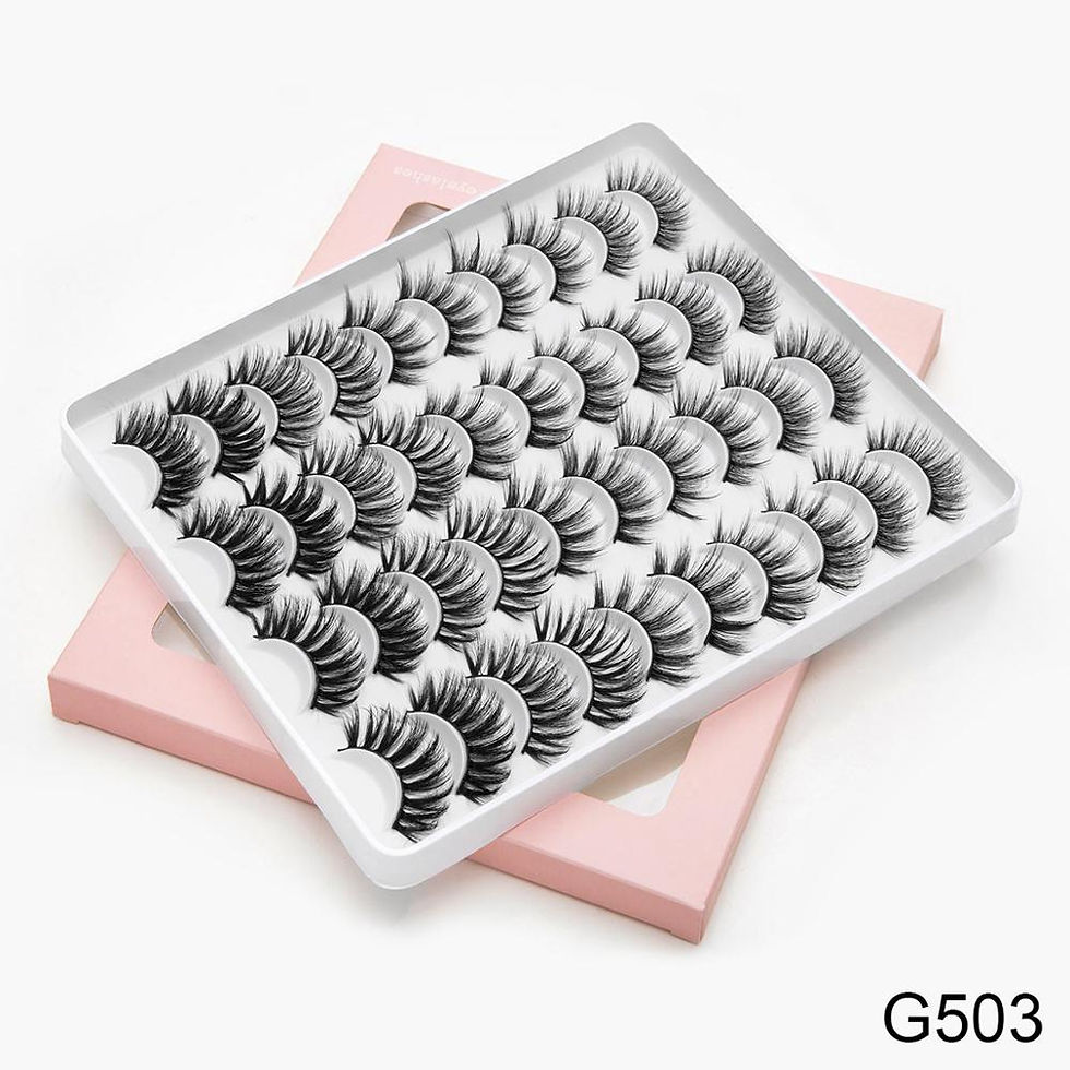 Thumbnail: 8/20 Pairs 3D Mink Lashes Natural False Eyelashes Dramatic Volume Fake Lashes