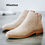 Thumbnail: Men Suede Chelsea Boots Natural Leather Zip Pointed Toe Formal Ankle Boots