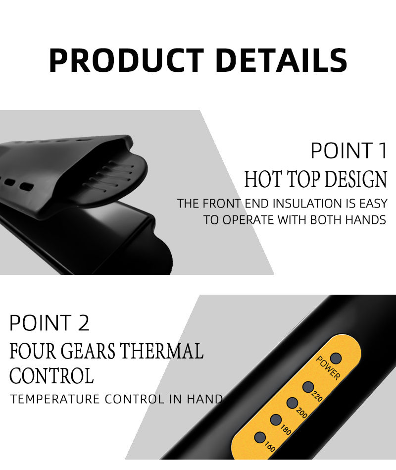 Thumbnail: Hair Straightener Four-Gear Temperature Adjustment Ceramic Tourmaline Ionic