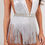 Thumbnail: Justchicc Silver Backless Bodysuit Women Bodycon Jumpsuit Romper Sexy Tassel