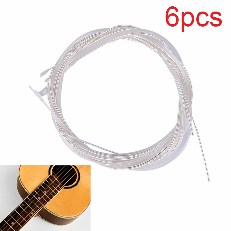 Thumbnail: 6pcs/Set Nylon Rainbow Colorful Ukulele Strings Durable Replacement Part