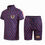 Thumbnail: Men's 2 Pieces Sportswear Suit Fitness Clothing Football Training Suit Jersey