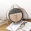 Thumbnail: Vintage Scrub Leather Round Designer Crossbody Bag PU Leather Shoulder Bags
