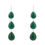 Thumbnail: Triple Drop Earring Silver Green Onyx